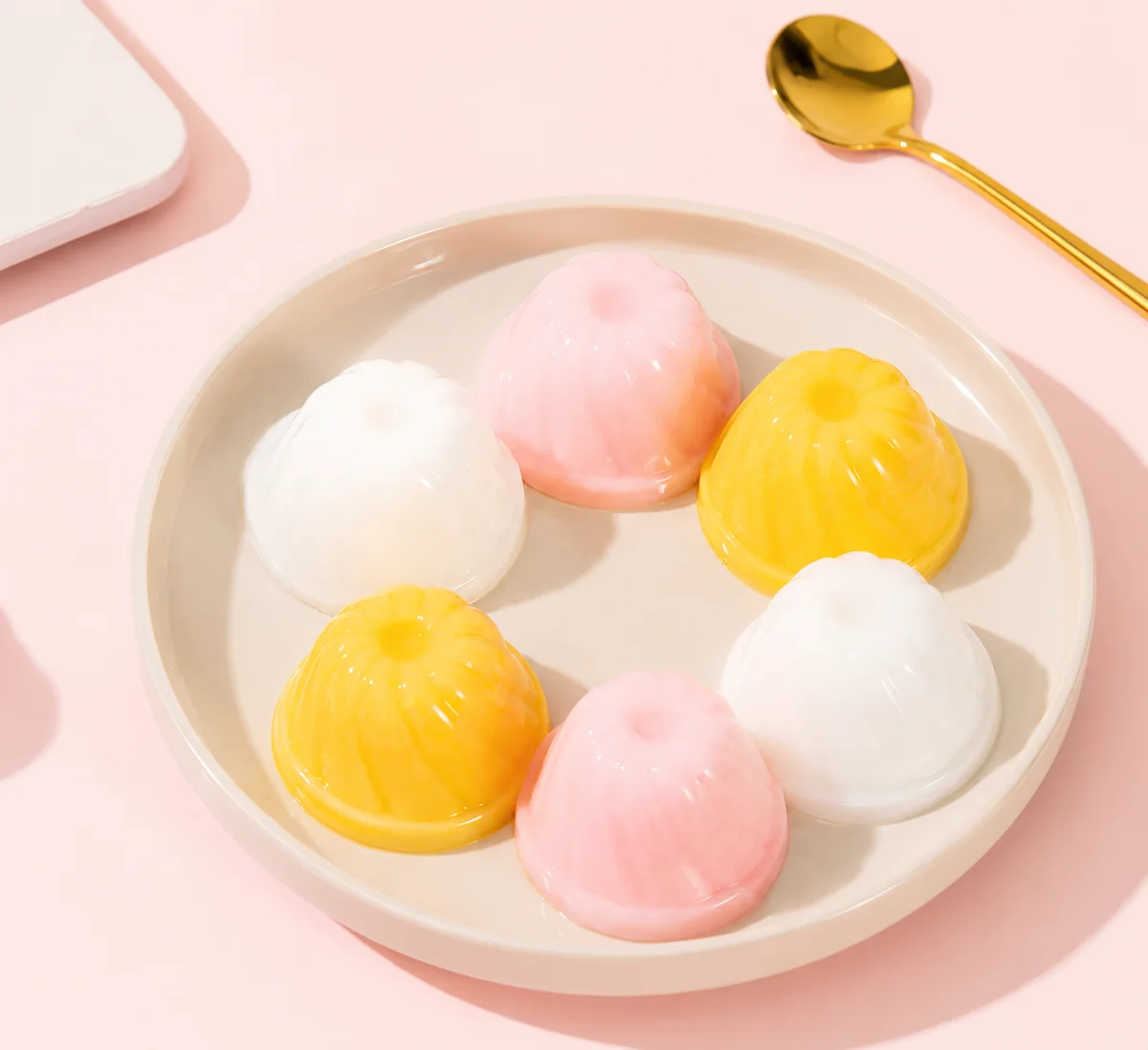 Copitas de Gelatina Xizhilang Gelatina de Yogurt – Combinación Cremosa: Leche, Elote y Fresa 🥛🌽🍓